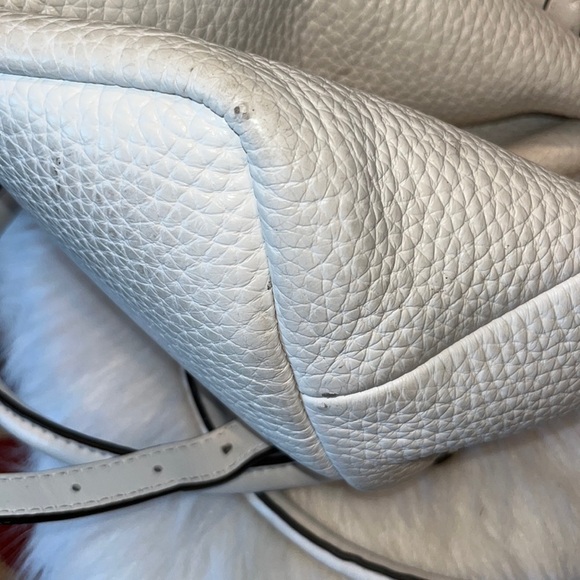 Michael Michael Kors white heavy leather classic large slouchy backpack bag - Picture 12 of 16